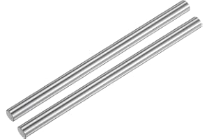 sourcing map 2 Stück Linearbewegungsstangen 6mm x 200mm (0,24 x 7,87 Zoll) gehärtete Chrom beschichtete Linearschienenwelle Runde Führungen für 3D-Drucker, DIY, CNC