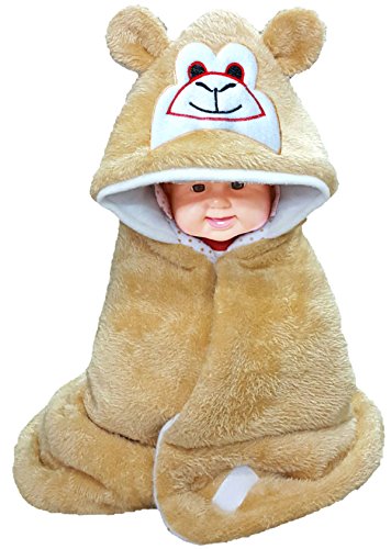BRANDONN Smily Hooded Blanket cum Wrapper for Babies (Beige) RS.299 (75.00% Off) - Amazon