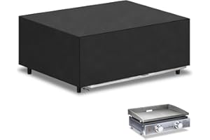 VANSHEIM Funda Plancha Exterior Impermeable Barbacoa Funda Plancha para Barbacoa Funda Barbacoa de Sobremesa Plancha Barbacoa Anti-UV 420D Tela Oxford 60x45x25cm