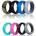 Produktbild Syourself Silikon Hochzeit Ring Band ¨C 4 Ring Pack Sicher Flexibel Bequem Medical Grade Love Ringe Set F¨¹r Herren Damen ¨C Fit F¨¹r Sport & Outdoor, Workout, Fitness, Sportler, Ingenieure + Geschenk-Box