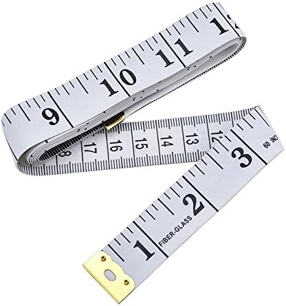 Dxg 150cm 60 Inch Soft Tape Measure for Sewing Tailor Cloth Ruler, White