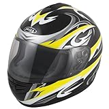 Akira Casque intégral Osaka, Noir/Jaune/Gris, XXL Akira Casque intégral Osaka, Noir/Jaune/Gris, XXL