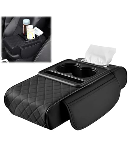 Car Center Console Cover Armrest Box Mat, Car Armrest Box Height Increase Cushion, Memory Foam Car Armrest Cushion, Leather Middle Consoles Protector, Universal Arm Rest Cushion - View #9