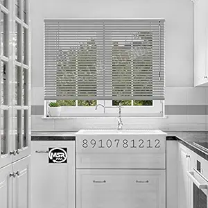 MSR 116 Venetian Blinds/Curtains and Shades for Home Furnishing(Balcony,Kitchen,Bedroom,Bathroom etc) Grey (150 cm(W) 102 cm(H))