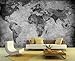 Produktbild selbstklebende Fototapete - Weltkarte - retro - schwarz weiss - 420x270 cm - Wandtapete – Poster – Dekoration – Wandbild – Wandposter - Bild – Wandbilder - Wanddeko