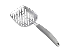 SATOHA UEETEK Métal de Kitty pour animaux de compagnie chien chat litière Scooper pelle Remover avec Long Manche pour animaux de compagnie