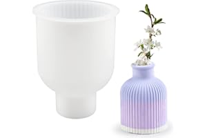 burkfeeg Molde Silicona Florero, Floreros Moldes, Moldes Jarrón Resina Epoxi DIY Jarrones Resina Moldes Molde de Resina para Bolígrafos, Jarrones Botellas de Cristal