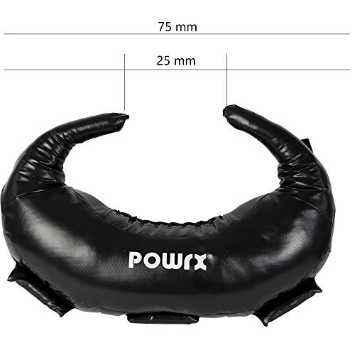 Bulgarian Bag Kunstleder (schwarz oder rot) 5 kg, 8 kg, 12 kg, 17 kg, 22 kg POWRX Functional Fitness Sandsack - 9