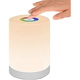 Luce Notturna LED, Lampada da Comodino Intelligente, Controllo Tattile, Dimmerabile, USB Ricaricabile, Portatile, Colore che 