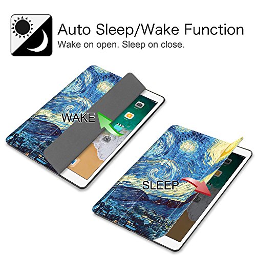 Fintie iPad Pro 10.5 Zoll Hülle – Ultra Schlank Superleicht Ständer Slim Shell Case Cover Schutzhülle Tasche mit Auto Schlaf / Wach Funktion für Apple iPad Pro 10,5″ Zoll Display 2017 Neue Modell, Sternennacht - 3