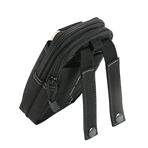 K-S-Trade Bolsa del cintur  n Funda para Doogee T5  Negro   compartimientos adicionales con el Espacio para el Banco de la energ  a  Disco Duro  etc
