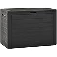 vidaXL Garden Storage Box Anthracite Stylish Sturdy Solid Stable Durable Outdoor Patio Terrace Cushion Deck Pillow Toolbox Chest 78x44x55cm