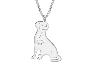 YAYAKO Edelstahl Golden Retriever Hund Halskette Kette Anhänger 18K Gold Halskette Hund Geschenke für Hundeliebhaber Frauen Mädchen