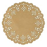 Material: Papier 10 Stück Tortenspitzen natur, D 35 cm