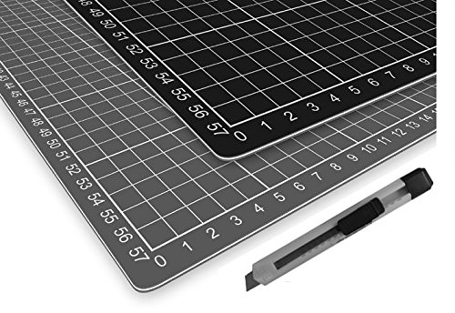 Schneidematte 60 x 90 cm, selbstheilend, grau/schwarz - Profiqualität von topoffice24