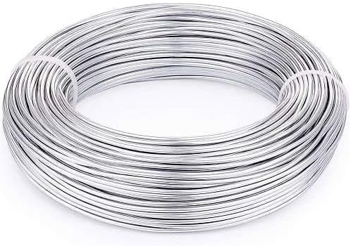 CABLEPELADO Alambre de Hierro Galvanizado, Alambra Floral, alambre de manualidades, Rollo Alambre de Acero plastificado, Alambre Atar Flexible, Alambre Bricolaje, Diámetro 0.5 mm, Longitud 50 metros