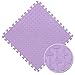 Produktbild WENBIAOXUEInterlocking schaumstoffmatten 9 stücke große kinder puzzles baby schaum nähte matten einfarbige wohnzimmer matten , purple , 60x60x2.4 [single leaf pattern]