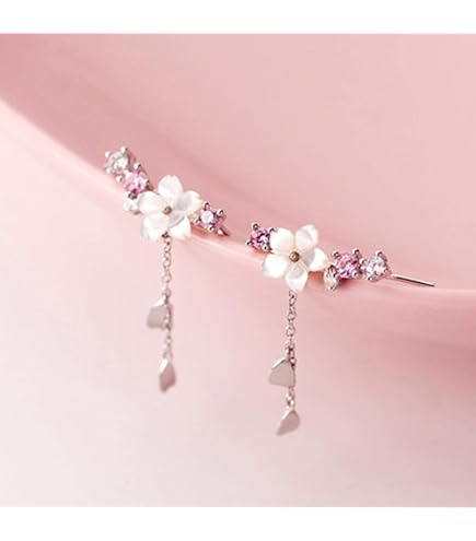 SALAN Orecchini A Bottone In Argento 925 Con Opale E CZ – Gioielli Eleganti Per Donne – Regalo Di Fidanzamento O Compleanno - 3