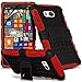 Produktbild (Rot) Nokia Lumia 930 individuell bestückt Schutz Schock Beweis Shell Case Hülle, Retractable Touch-Screen-Stift, Retractable Touch Screen Stylus Pen & LCD-Display Schutzfolie von Spyrox
