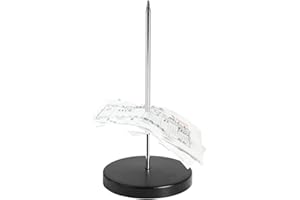 FMZRBNIH Soporte Para Recibos De Escritorio - Soporte Para Eje De Cheques Cromado, Apuñalador De Boletos Para Restaurantes | Soporte De Papel Multiusos Para Barra De Escritorio, Tenedor Para Billetes Con Pinch