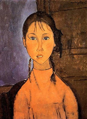 Girl With Braids - Fine Art Print on Fine Art Paper - PRINT ON Paper ONLY -NO FRAME - Image size is 14 x 19 inches Inch