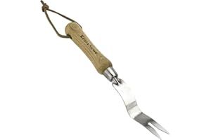 Kent & Stowe désherbeur manuel – Extracteur de mauvaises herbes en acier inoxydable, couteau sarcloir avec manche en frêne, longueur : 30 cm