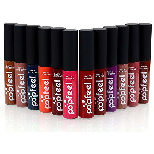 ROPALIA 12 Farben Matt Lipgloss Wasserdichte Flüssige Lippenstift Makeup - 3