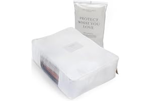 Hayden Hill Luxury Organic Cotton Sweater Storage Bag - Fits 6 Fine Knit Sweaters - 18 Inch - Cashmere Garment Bag - Breathable Clothes Bag for Sweaters and Linen - Certified Carbon Neutral