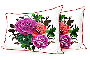 DreamVio Jute Fabric Printed Decorative Pillow/Throw/Cushion Covers for Living Room, Bed Room, Sofa,Chairs,Pillow Cases, Pillow Covers Set of 2, Size 12x18 Inches Style144