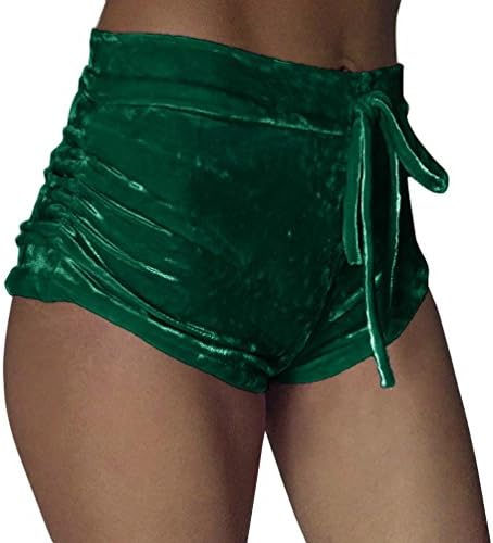 Pants, Manadian Fashion Women Ladies Crushed Velvet Runner Casual Shorts High Waist Pants