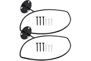 COLLBATH Lot de 2 supports muraux de rugby pour basket-ball, étagère de rangement murale pour football, décoration murale