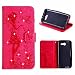 Produktbild Galaxy J3 Prime Hülle, SHUNDA Crystal Bling Diamant Mädchen Prägung Brieftasche Lederhülle PU Flip Wallet Etui Glitzer Tasche Handyhülle für Samsung Galaxy J3 Prime - Rot