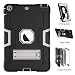 Produktbild iPad Mini Case, iPad Mini 2 Case, iPad Mini 3, uzer (Heavy Duty stoßfest Anti-Rutsch Silikon High Impact Resistant Hybrid Drei Schicht Armor Schutzhülle mit Ständer für iPad Mini 1/2/3, Black+Gray