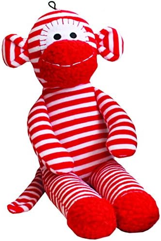 Onesie Monkey Squeaky Toy, Red