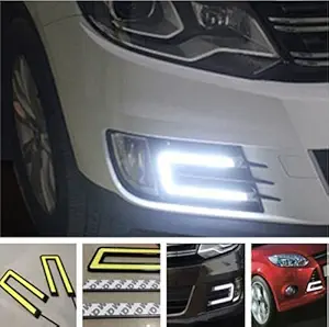 Guance 2X Car U Shape Cob Led Daytime Running Driving Lights Lamp Drl Light ForMaruti Suzuki S.Presso