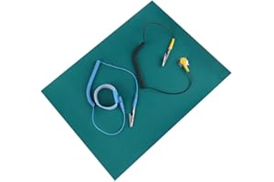 YOSOO HEALTH GEAR Hochwertiges Antistatik Armband Set Inklusive Antistatischer Matte, Krokodilklemme Erdungskabel Schutz Vor Elektrostatischer Entladung Für Telefonreparaturen, Empfindliche Elektronikgeräte