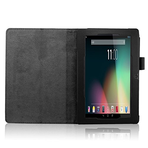 Infiland Folio Hülle Case Schutzhülle Tasche für 7 “7 Zoll Google Android Tablet-PC inklusive ALLDAYMALL A88S / A88X 17,8 cm (7 Zoll) Tablet-PC, rotor® 17,8 cm (7 Zoll) Android Tablet PC, JEJA 7 Zoll Android Google Tablet PC, Dragon Touch Y88X 7 Zoll Tablet PC, Trimeo 7 Zoll Tablet PC, Arespark Ultrathin 7 Zoll Tablet PC, PHROG7 Tablet PC (7 Zoll), Rixow Ultrathin 7 inch Tablet PC( Überprüfen Sie bitte die Details der kompatibelen Tablet-Modell-Liste in Produktbeschreibung)(Schwarz) - 4