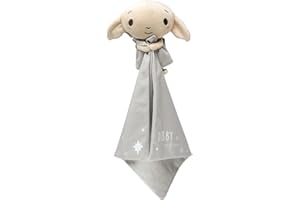 Rainbow Designs Harry Potter Dobby - Manta cómoda para recién Nacidos, edredón Aterciopelado Gris Suave con Detalles de Elfo doméstico y Estrella, compañero abrazable para bebés Desde el Nacimiento