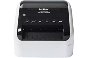 Brother QL-1110NWBc Label Printer | Shipping Labeller | Wireless/USB 2.0 | Desktop | Wide Format 4 Inch Labels | UK Plug