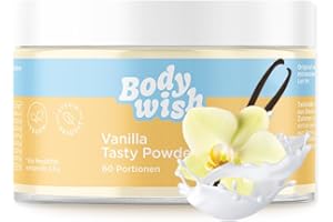‎BODYWISH Aromapulver ohne Zucker Powder No Whey Protein Pulver Chunky Vanille Edition – Eiweiß zum Muskelaufbau Geschmackspulver Kalorienarm | Chunky Flavour Ohne Kalorien | Natürlich More Geschmack