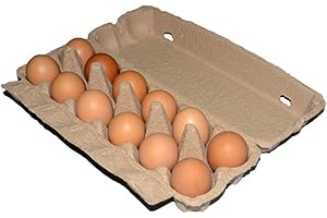 ZHONGKAIHUA Huevos para 12 huevos, paquete de 5 cajas biodegradables de pasta reciclada, almacenamiento grande de huevos vacíos, de huevos frescos para cocina, granja, suministros de comestibles alternativos