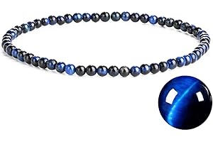 EUMENIDES Tobillera de turmalina, tobillera de piedra de cristal, 9,45", 4/6MM,