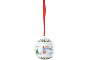 Hutschenreuther Weihnachten Sammelkollektion 2025 Porzellankugel Weihnachtsspiele Weihnachtskugel, Ø 6 cm