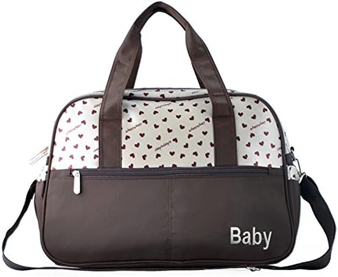 Stylish Mummy Tote Bag Baby Nappy Changing Bag Mum Handbag Crossbody Shoulder Bag with Adjustable Strap and Diaper Pad