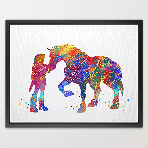 Dignovel Studios A4 Legend of Zelda Modern Link watercolour Art Print Wall Art Hanging Home Decor kids play Room Art Motivational print Inspirational Poster N016-Unframed