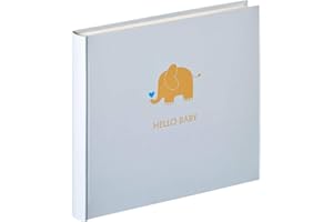 walther design Álbum de fotos azul 28 x 25 cm Álbum de bebé con relieve, Baby Animal UK-148-L
