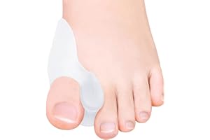 SALEFUN Écarteur d'Orteils Spécial Hallux Valgus Lot de 4, Gel en Silicone Souple, Soulage les Douleurs Naturellement, Contre les Orteils en Marteau ou en Griffe