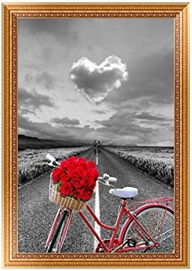 Logres Bicycle Cloud DIY 5D Diamond Embroidery Painting Cross Stitch Craft Home Decor Kit