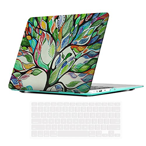 Case MacBook Air 13 Hülle , iCasso Tree of Life Ultra Slim Dünn Kratzfeste matt rutschfest Hartschale Kunststoff Schutzhülle Snap case für MacBook Air 13 Zoll (Modell: A1369 / A1466)