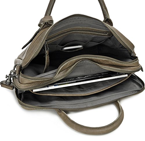 REBELS & LEGENDS, Leder Unisex Aktentaschen, Umhängetaschen, Henkeltaschen, 38,5 x 28 x 9,5 cm (B x H x T) - 7